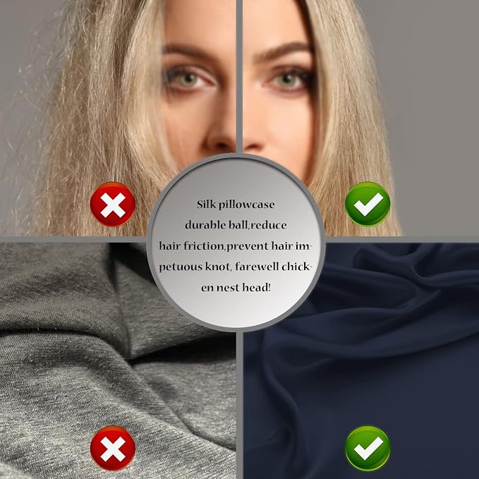 Silk Pillowcase for Hair and Skin, Breathable and Sliky 100% Standard Size - Image 5