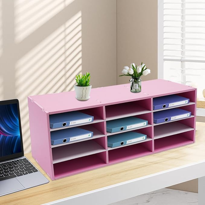 Mail Sorter Organizer, 12 Compartments Mailbox - Image 3