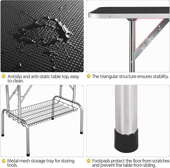 46" Dog Grooming Table Foldable Pet Grooming Tables - Image 4