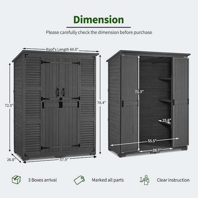 Macrout Large Outdoor Storage Cabinet - Image 3
