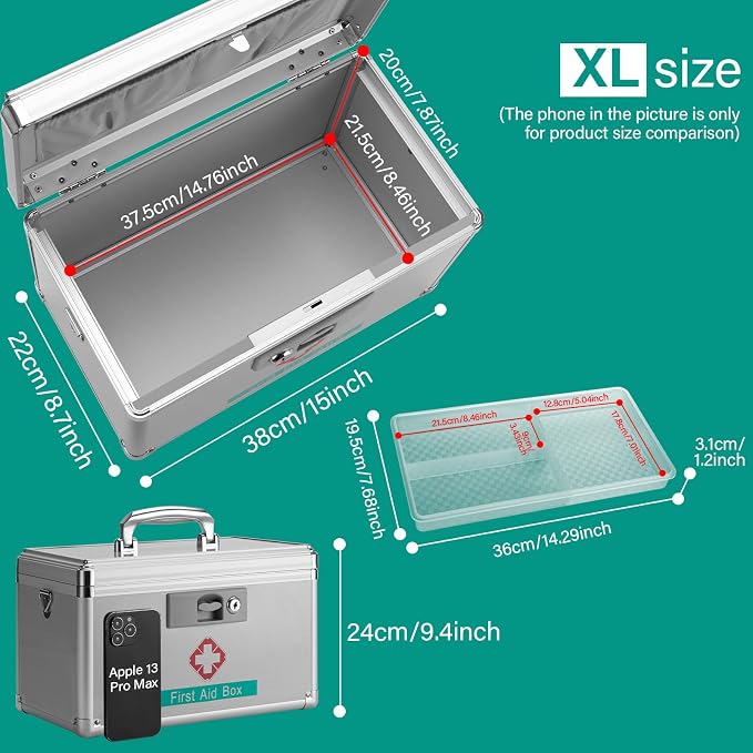 Medicine Storage Box with Key - Image 2