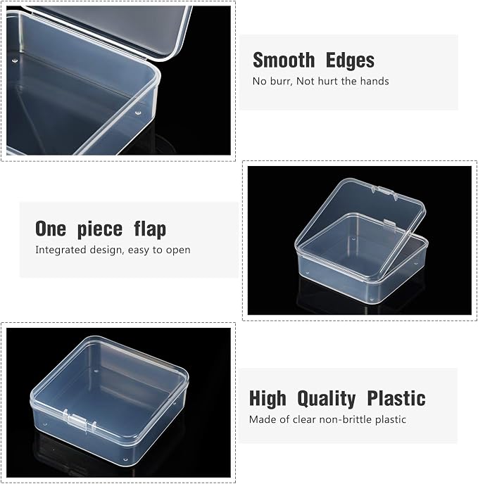 48 Packs Clear Small Plastic Containers Transparent Storage Box - Image 3