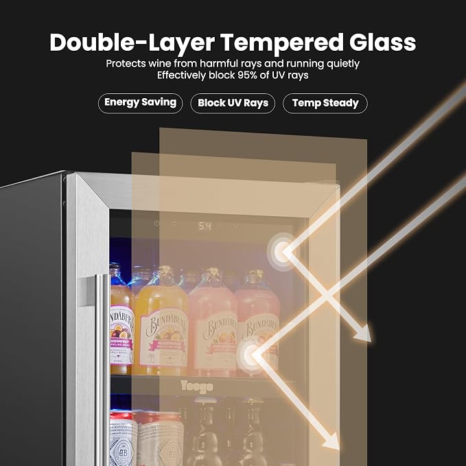 Yeego 15 Inch Beverage Refrigerator – 100 Can Mini Fridge - Image 5