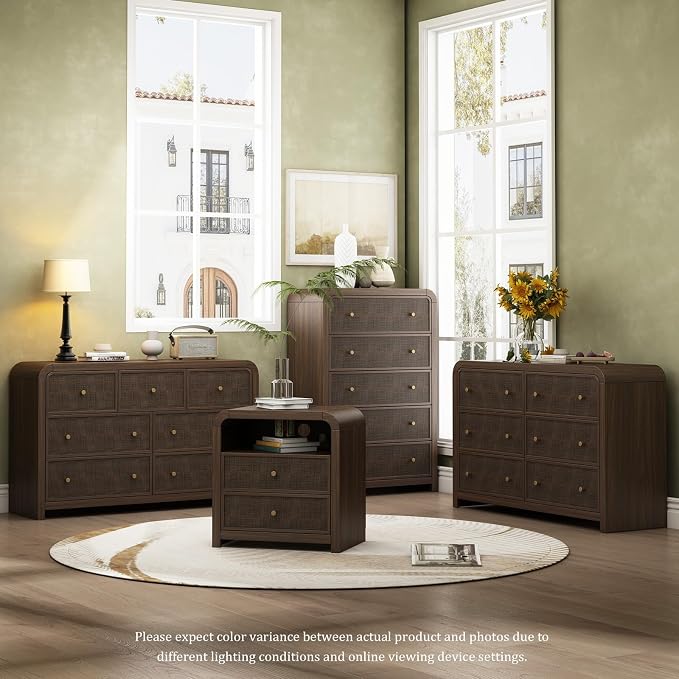 Oak&Sparrow 7 Drawer Dresser for Bedroom, Boho Chest of Drawers, Thickened - Image 3