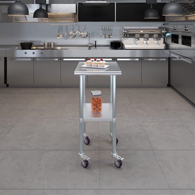 AmGood 18" Long x 24" Deep Stainless Steel Table - Image 9