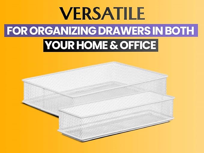 YBM HOME Silver Mesh Drawer Organizer and Storage - Image 5