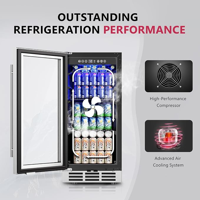 15'' Beverage Refrigerator Cooler - Image 3