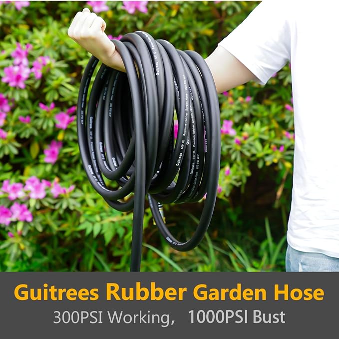 50FT 5/8 Heavy Duty Rubber Garden Hose - Image 5