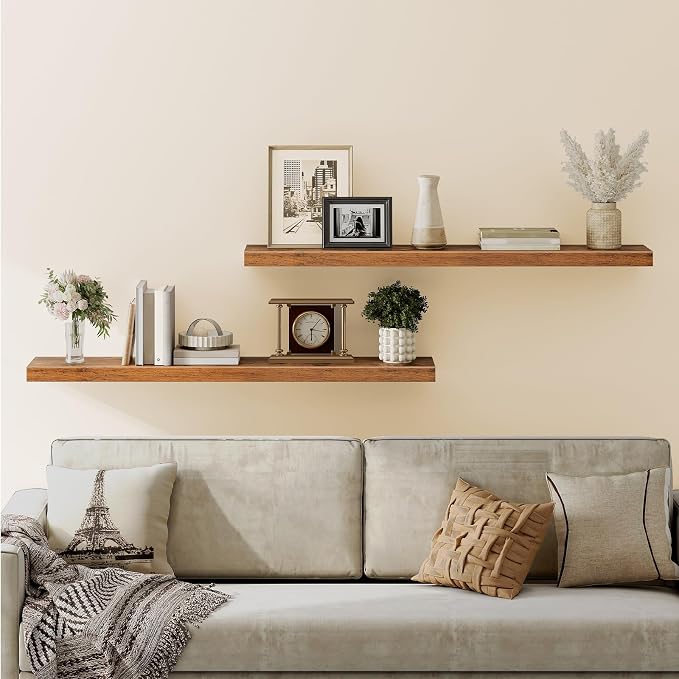 HOOBRO Floating Shelves for Wall, Wall Mounted Shelf Set of 2, for Wall in - Image 2