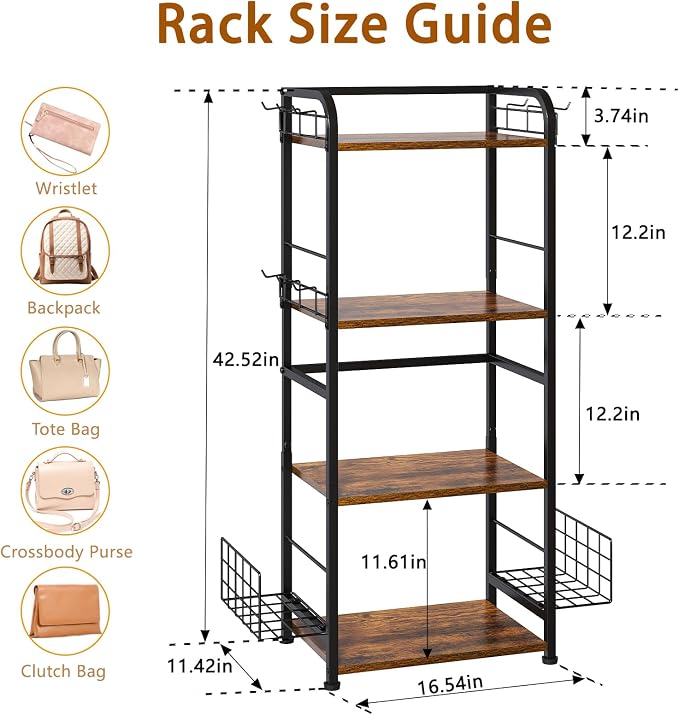4-Tier Purse Organizer for Closet - Image 3