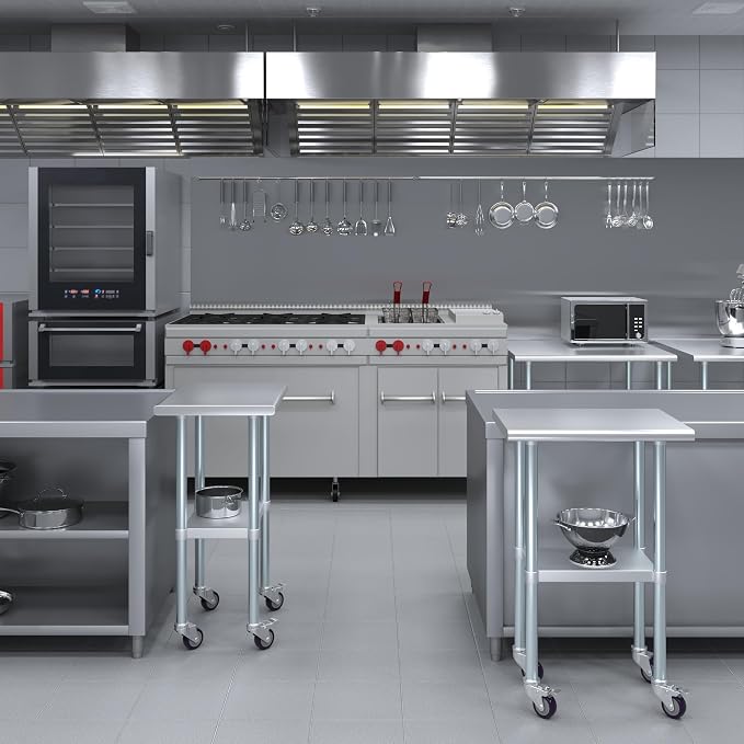 AmGood 18" x 24" Stainless Steel Work Table - Image 5