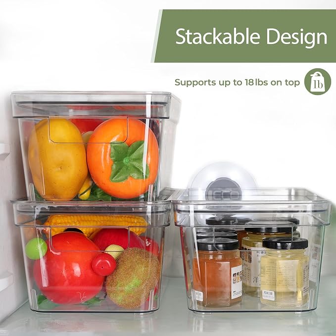 MOONEDGE Clear Plastic Storage Bins - Image 4