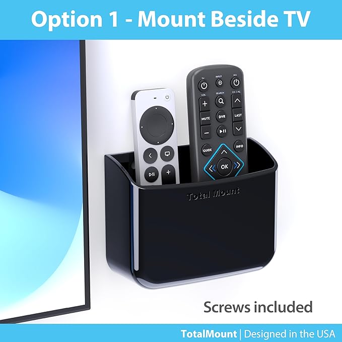 TotalMount Universal Remote Control Holder – Attaches to Wall or Back of TV – - Image 3