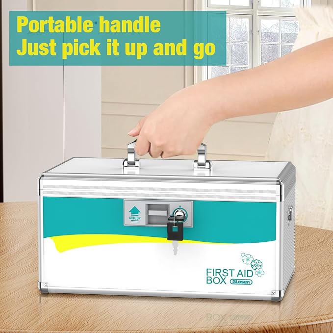 Glosen Medicine Lock Box, locking medicine box, Security Lock Boxes【Extra Large - Image 4