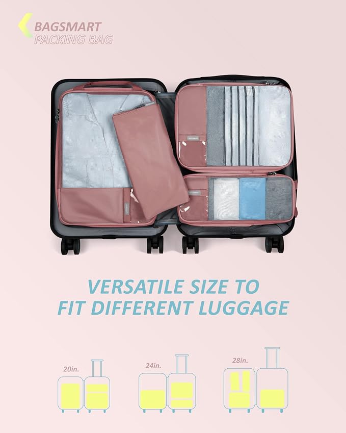 BAGSMART 6 Set /4 Set/2 Set Compression Packing Cubes - Image 3