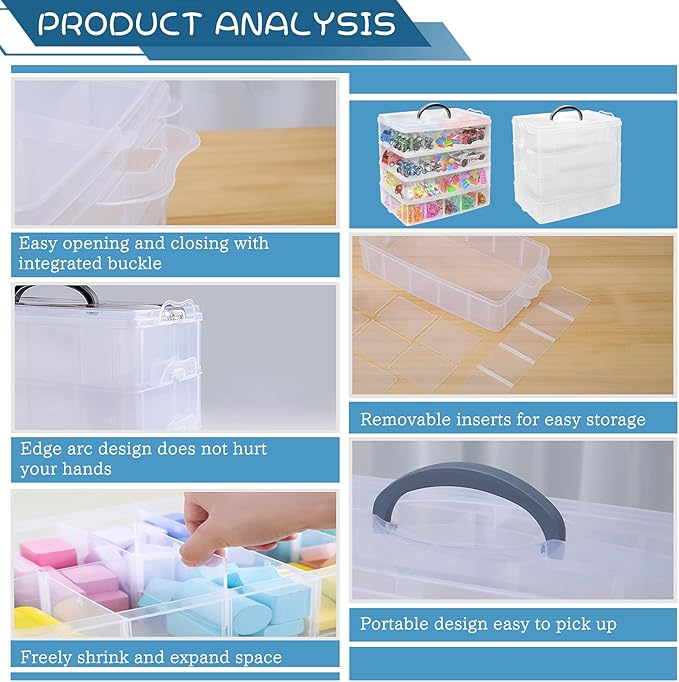 4-Tier Stackable Storage Container Box - Image 3