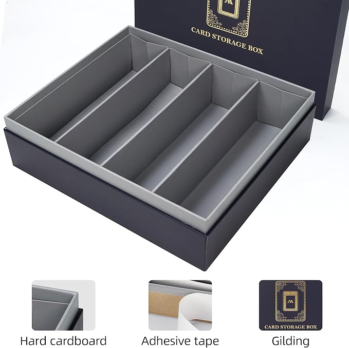 AFIING Trading Card Storage Box 6000+ Capacity – DIY Toploader Case w/ 24 - Image 7