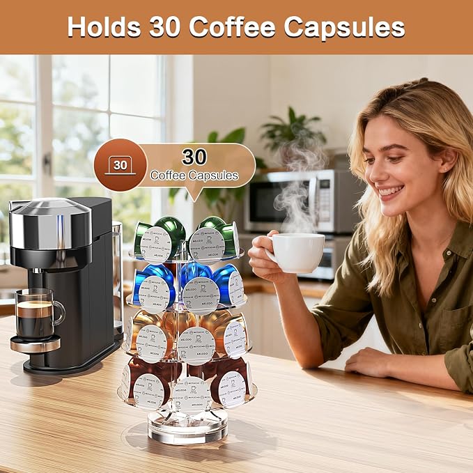 Coffee Pods Holder Acrylic Carousel Compatible - Image 3