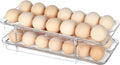 Refrigerator Egg Holder, Self-Rolling Refrigerator Egg Container, Stackable Egg by Unknown