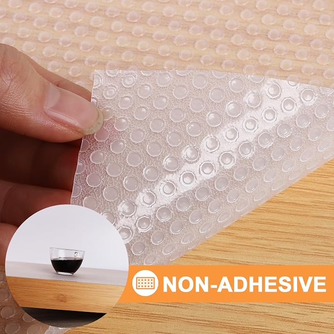 Clear Shelf Liner for Kitchen Cabinets: Translucent Easy to Cut Drawer Mat - Image 7