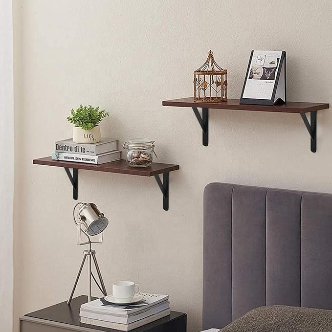 6 Pack L10 x H 8" Black Heavy Duty Shelf Brackets - Image 7