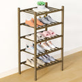 Smiry Bamboo Shoe Rack for Closet, 5 Tier Small Wooden Stackable Shoe Organizer by Smiry