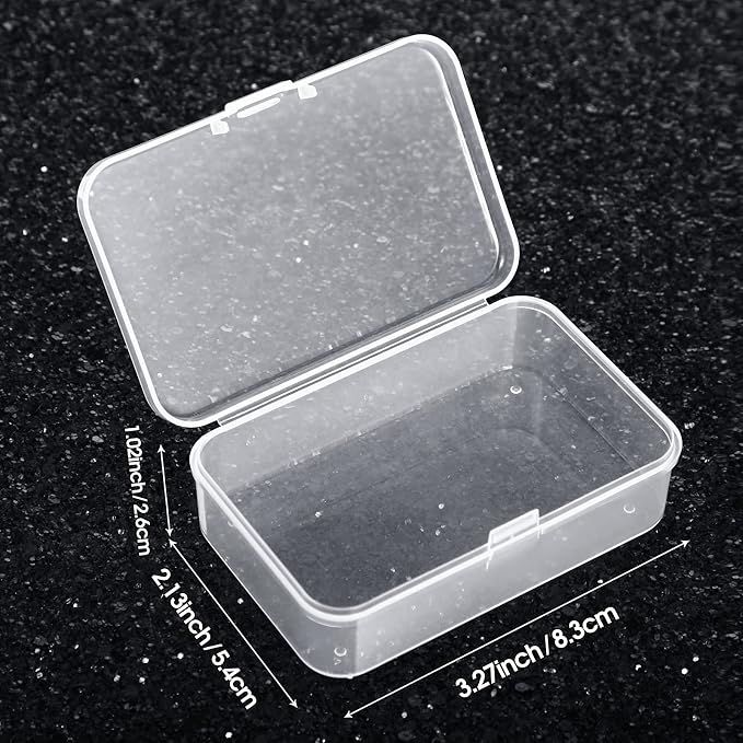 SATINIOR 48 Packs Clear Small Plastic Containers Transparent Storage Box - Image 2