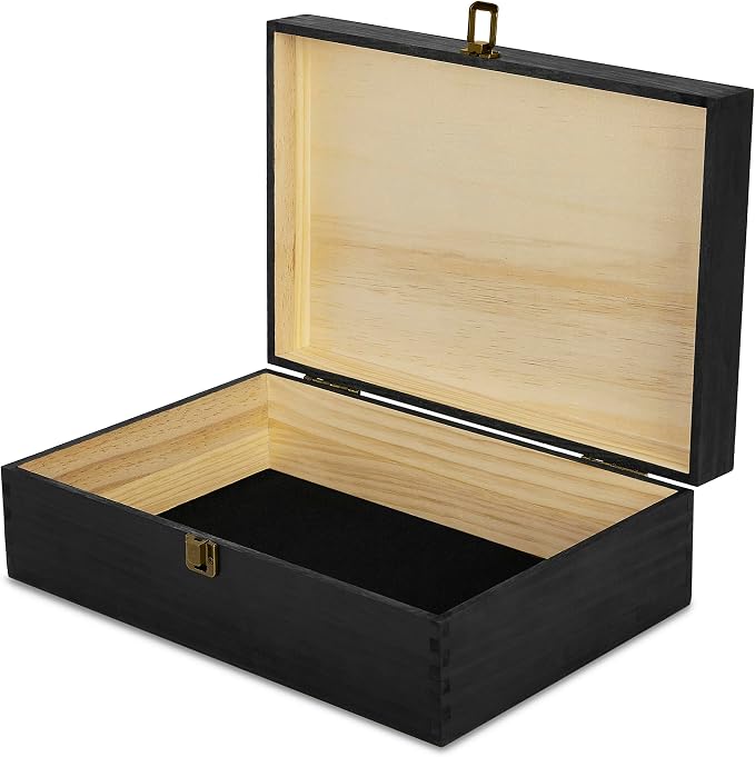 makerflo XL Black Pine Wood Memory Box - Image 3
