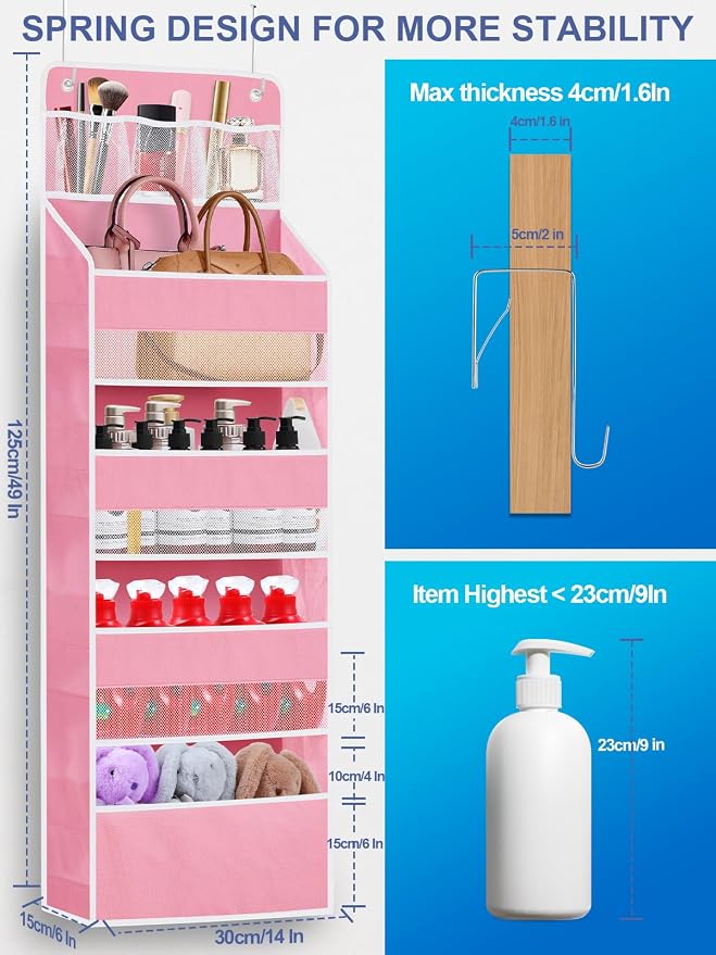 2 Pack Over The Door Organizer, Hanging Storage Organization - Image 3