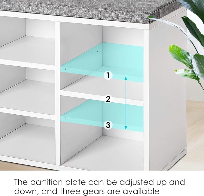 PayLessHere Shoe Bench Storage Bench Entryway Bench Shoe Storage Organizer - Image 8
