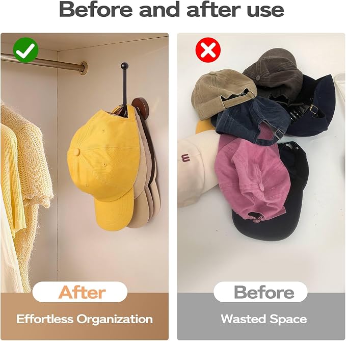 Adhesive Hat Holder Storage Organizer - Image 4