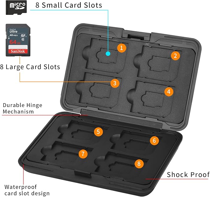 Aluminum Shock Resistant Carrying Box Holder Memory Card Storage Box Case - Image 2