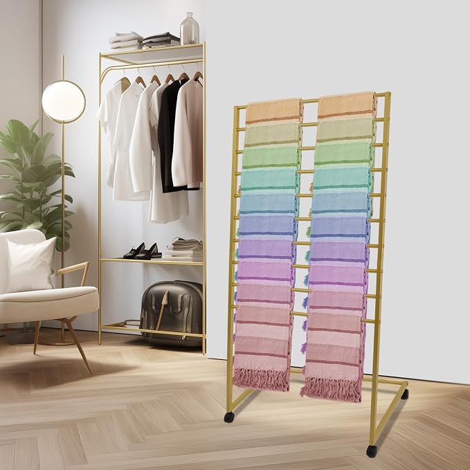 Scarf Organizer, Scarf Display Stand, 10 Tier Metal Scarf Holder Organizer - Image 7