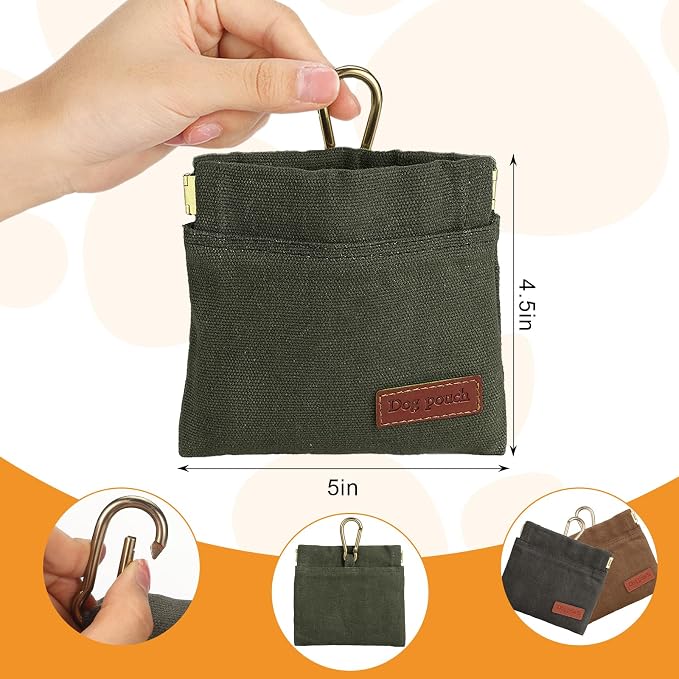 2PC Dog Treat Pouch, Dog Training Treat Reward Bag, Portable Puppy Hand Free - Image 2