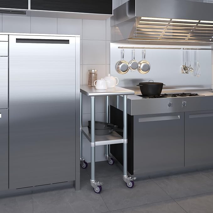 AmGood 30" x 18" Stainless Steel Work Table - Image 9