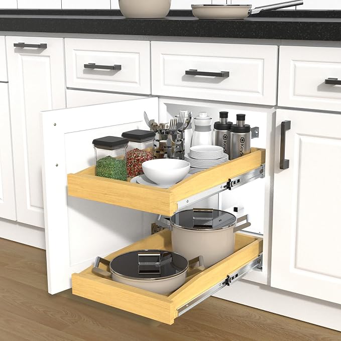 2 Tier Pull Out Cabinet Organizer - Image 9