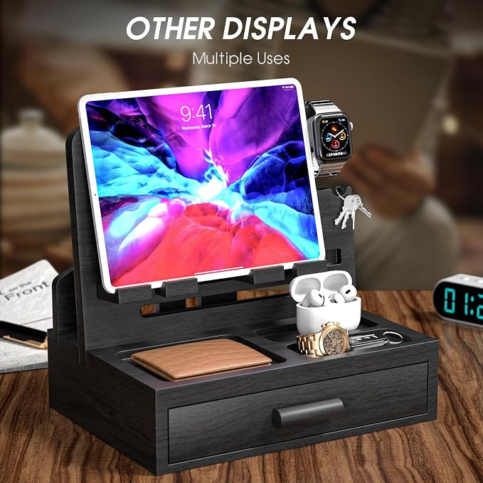 melafa365 Bamboo Nightstand Organizer - Image 6