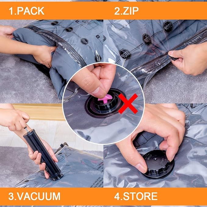 20 Pack Vacuum Storage Bags, Space Saver Sealer Compression Bags - Image 4