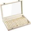 Frebeauty 15 Hooks Necklace Tray Velvet Neckalce Organizer by Frebeauty