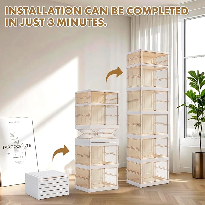 MGWILL Foldable Shoe Rack, Collapsible Shoe Organizers - Image 4