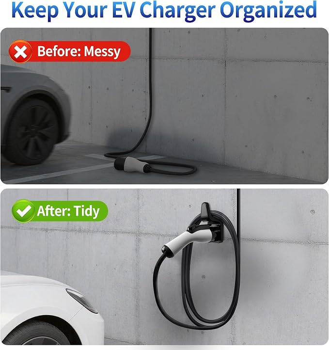 J1772 EV Extension Cable Holder, Level 2 EV Charger Extension Cord Holder - Image 2
