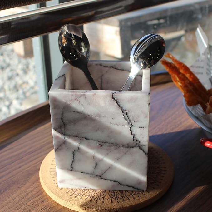 Natural Lilac Marble Toothbrush Holders - Image 6