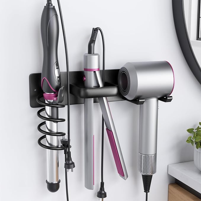 Tindbea Hair Dryer Holder Curling Iron Holder Flat Iron, Blow Dryer Holder Wall by Tindbea