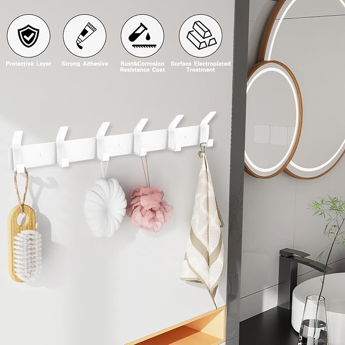 1 Pack Coat Rack Wall Mount, 17.3 in Wall Hooks - Image 3