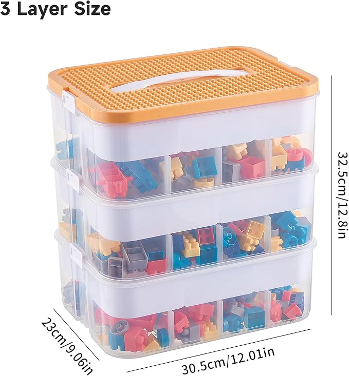 Organizers Storage Box for lego: Plastic Stackable Storage Case - Image 2