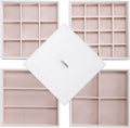 BEWISHOME Jewelry Organizer Trays Stackable Earring Storage Trays by BEWISHOME