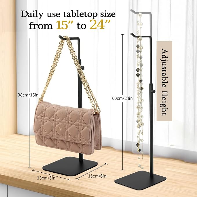 Purse Holder, Adjustable Purse Display Stand, Hanger Rack - Image 2