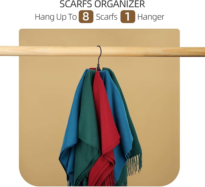 ZEDODIER Belt Hanger, 2 Pack Rotatable Belt Rack Closet Accessories Organizer - Image 6