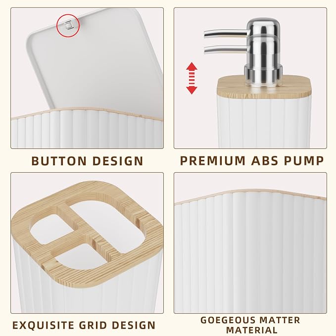 Bathroom Set - 25PC White Bathroom Set - Image 7