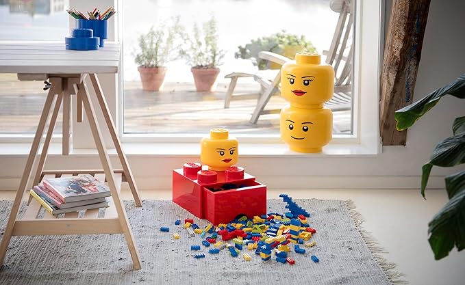 LEGO Iconic Storage Head Large, Stackable Storage Box, 5 L, Happy Boy - Image 2